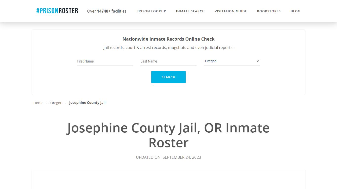 Josephine County Jail, OR Inmate Roster - Prisonroster